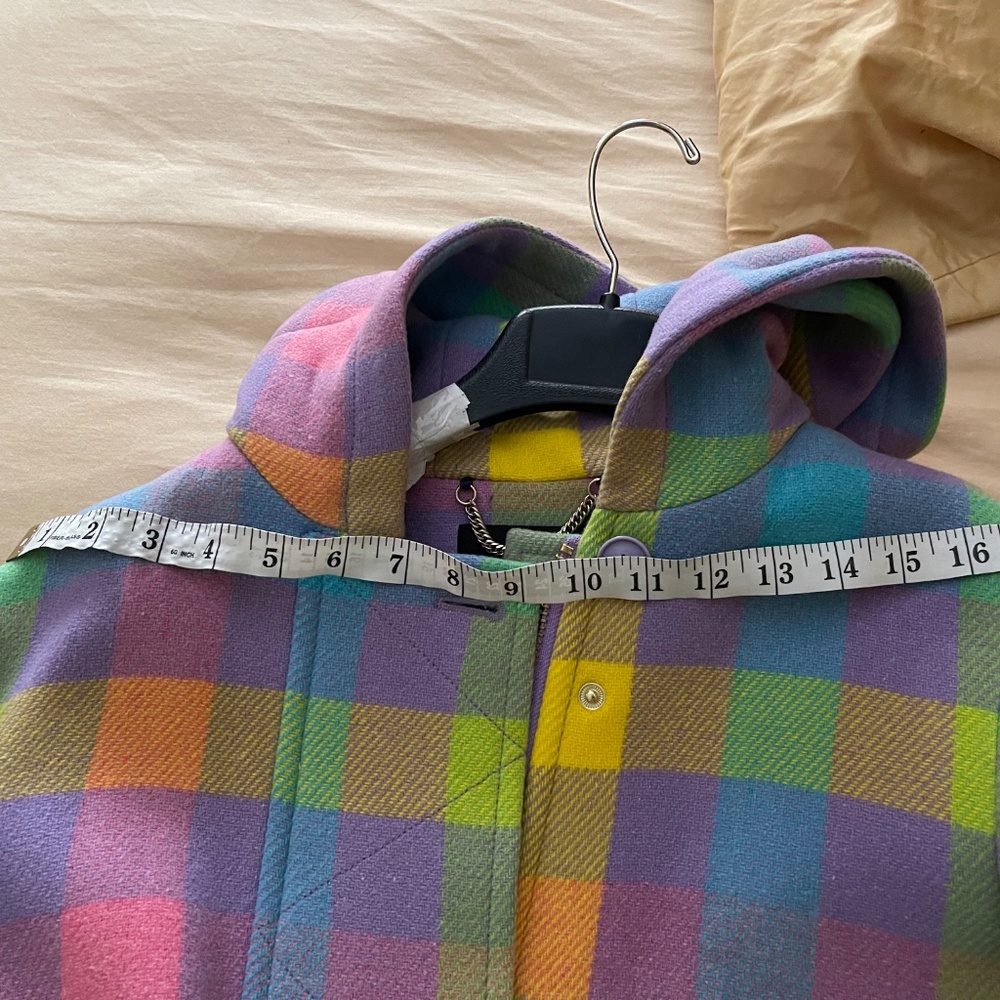Jcrew Duffle coat in plaid Italian stadium-cloth wool - Picture 7 of 10